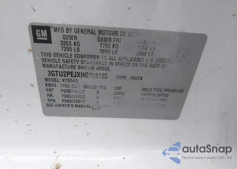 2017 GMC Sierra 1500 Denali from USA, damaged, VIN 3GTU2PEJXHG155135